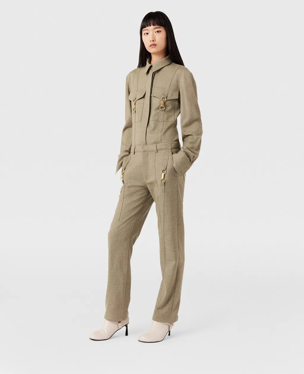Clasp-Embellished Shirt