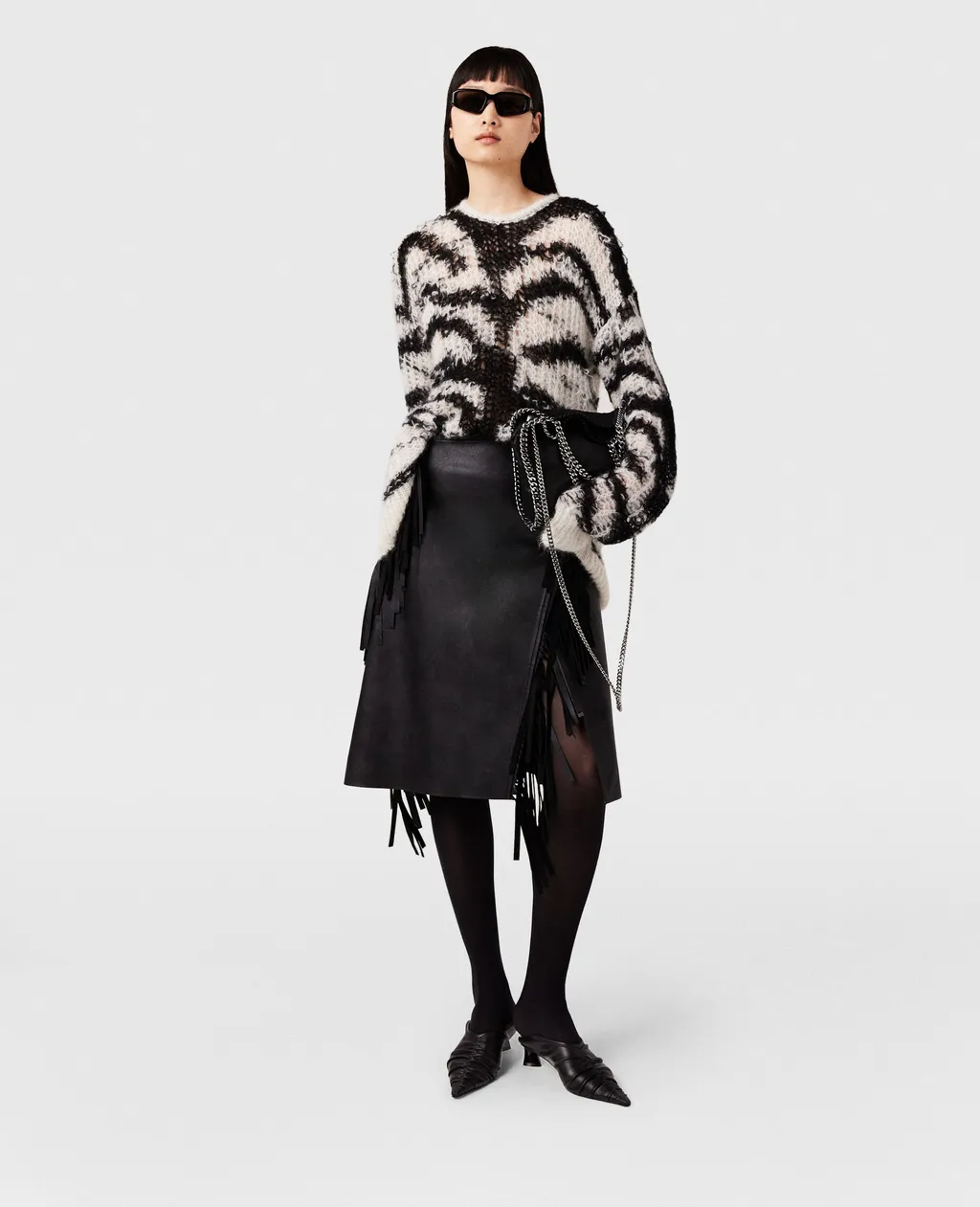 Fringed Midi Skirt