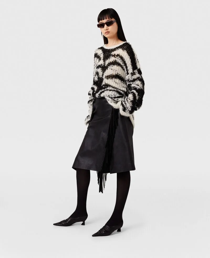 Fringed Midi Skirt