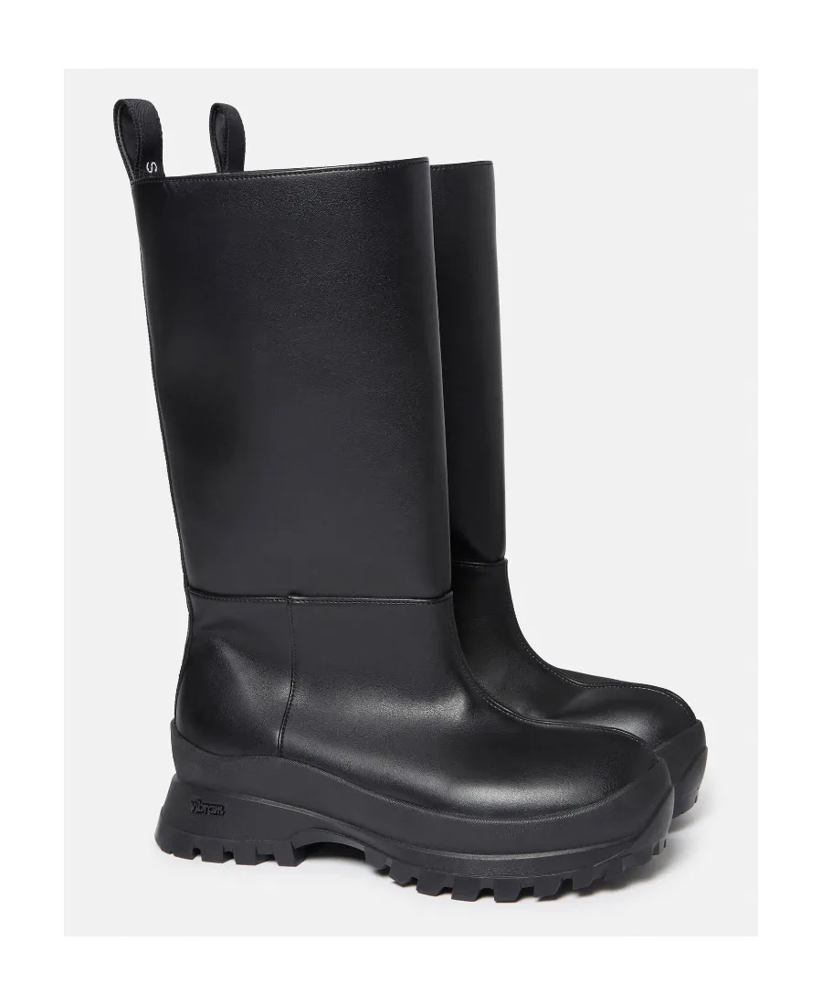 Rounded-Toe Slip On Boots