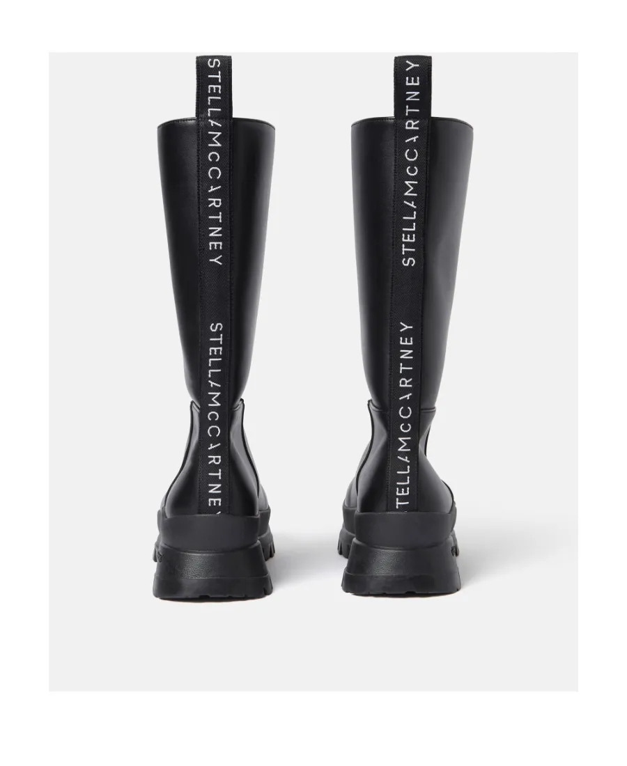 Rounded-Toe Slip On Boots