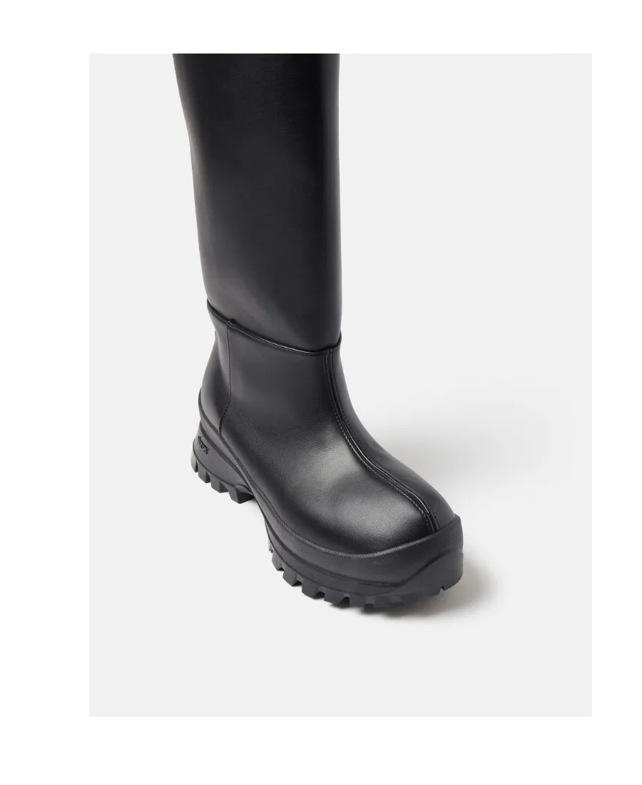 Rounded-Toe Slip On Boots