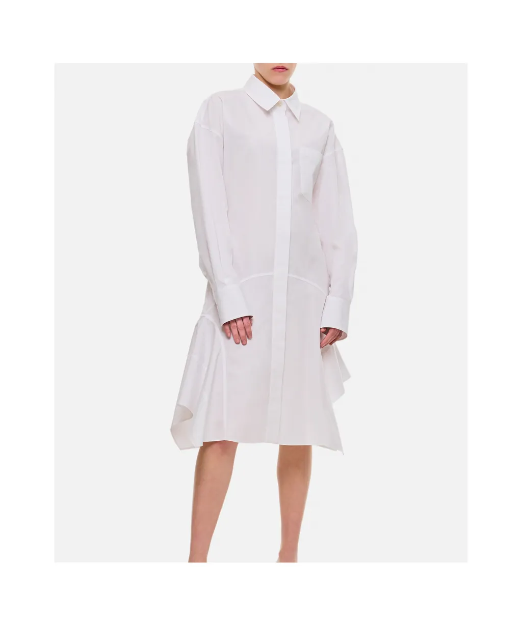 Collared Long-Sleeve Shirt Dress