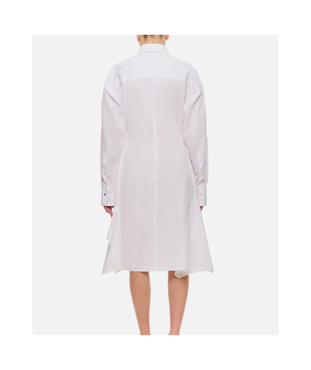 Collared Long-Sleeve Shirt Dress