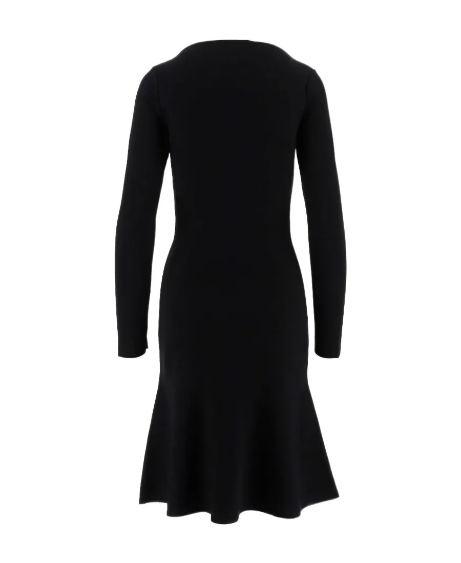 V-Neck Flared Dress