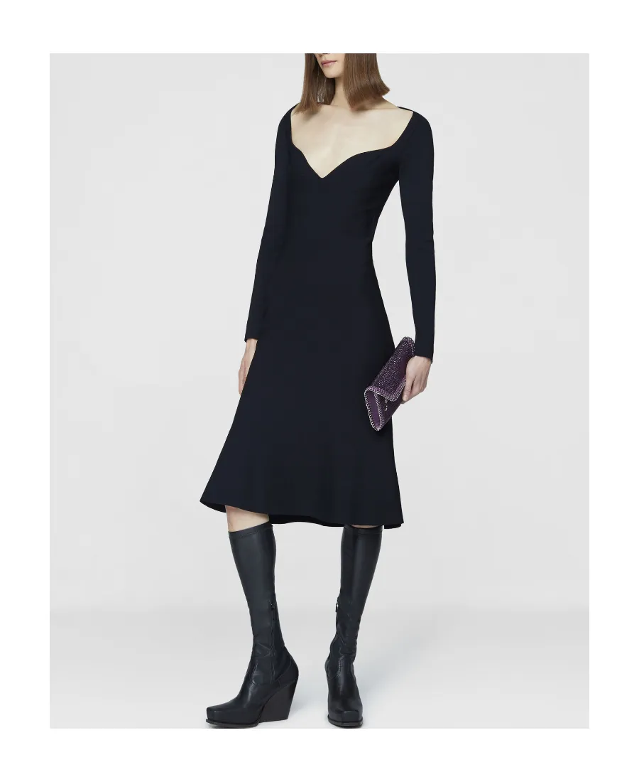 V-Neck Flared Dress