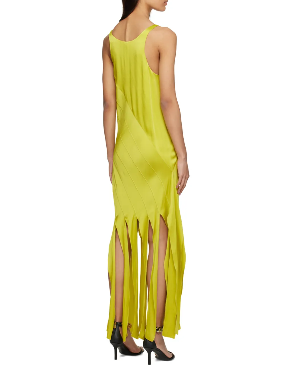 Fringed Hem Sleeveless Dress
