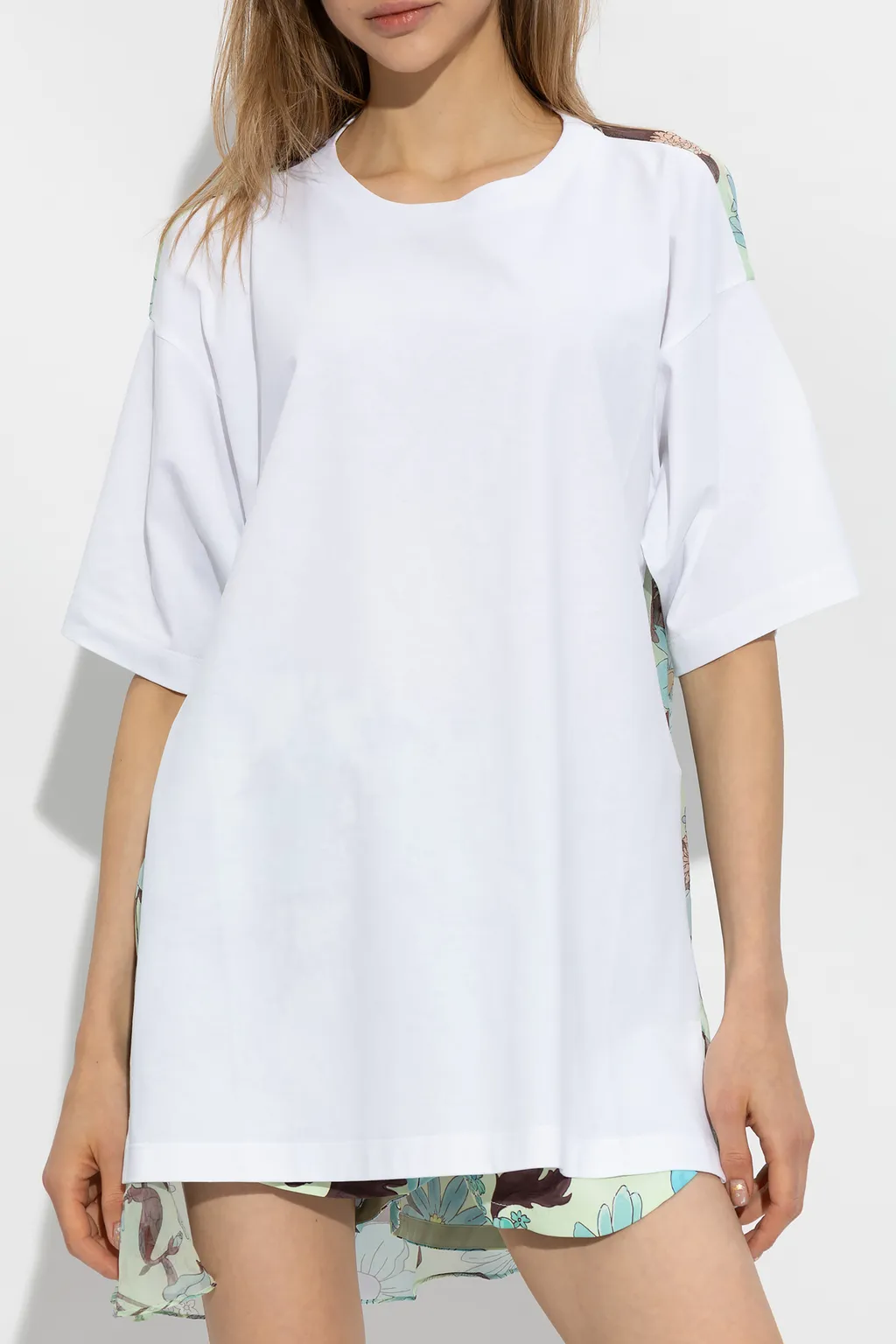 Floral Printed Panelled T-Shirt