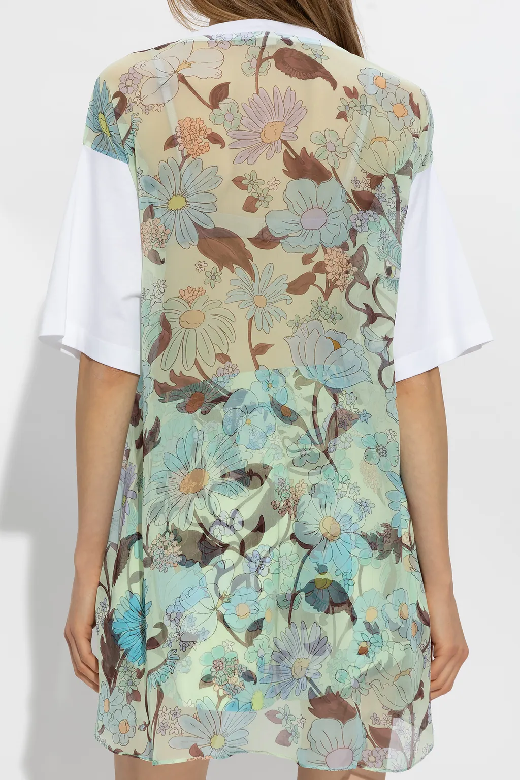 Floral Printed Panelled T-Shirt