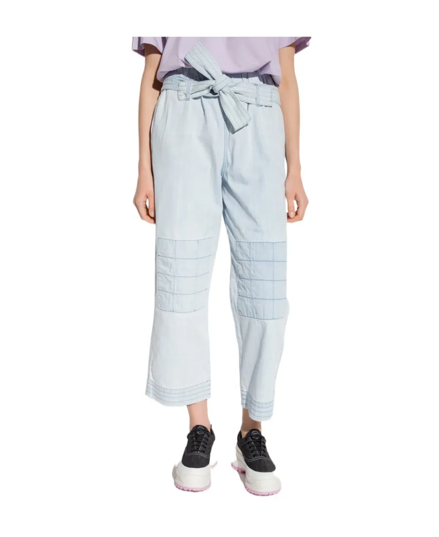 Belted Denim Trousers