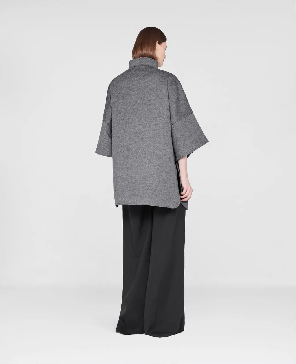 High-Collar Wool Casual Jacket