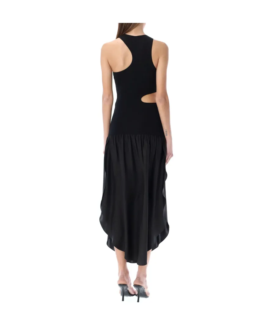 Cut Out Asymmetric Midi Dress