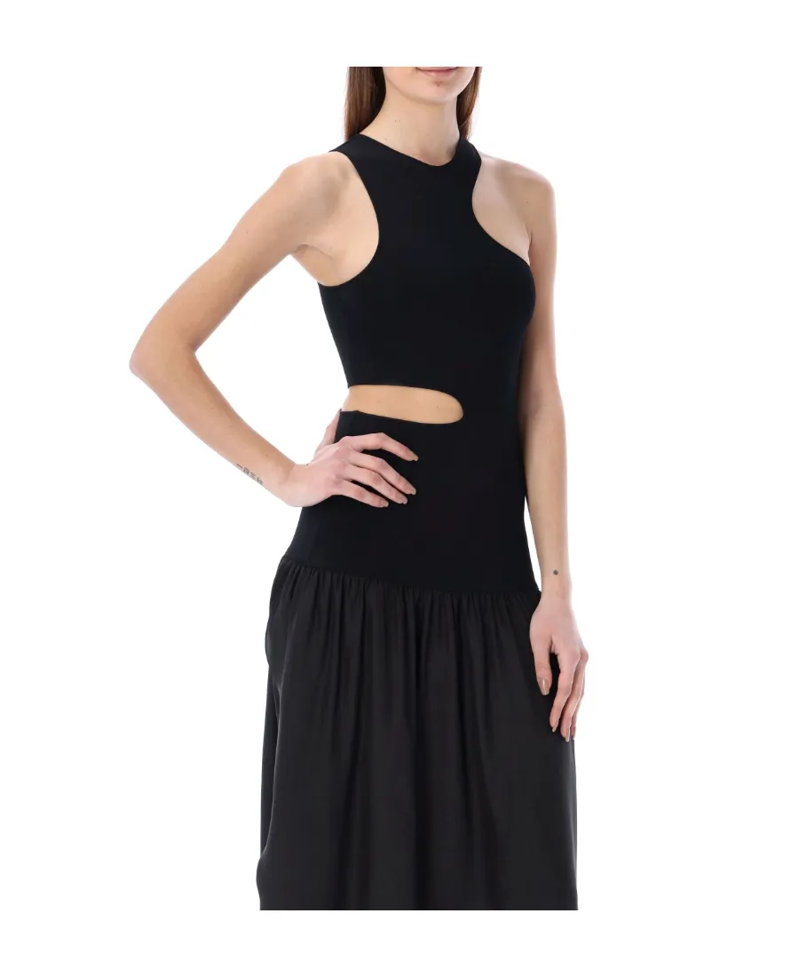 Cut Out Asymmetric Midi Dress