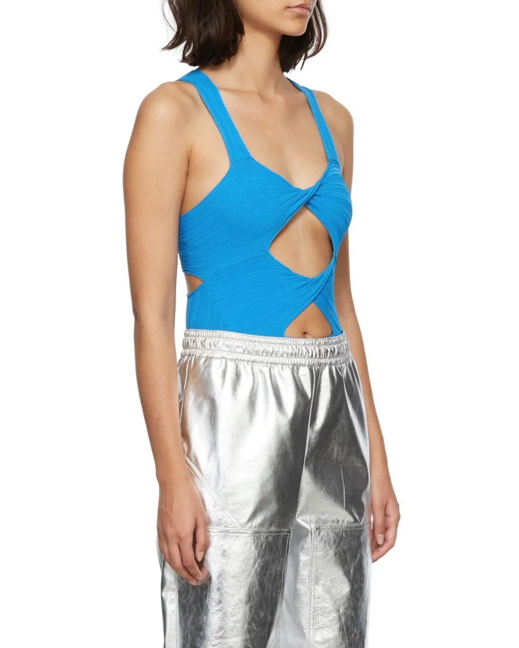Ribbed Cutout Swimsuit