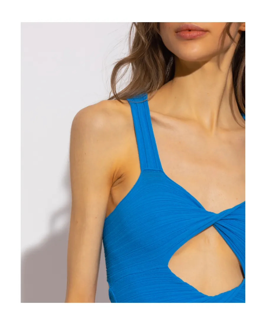 Ribbed Cutout Swimsuit