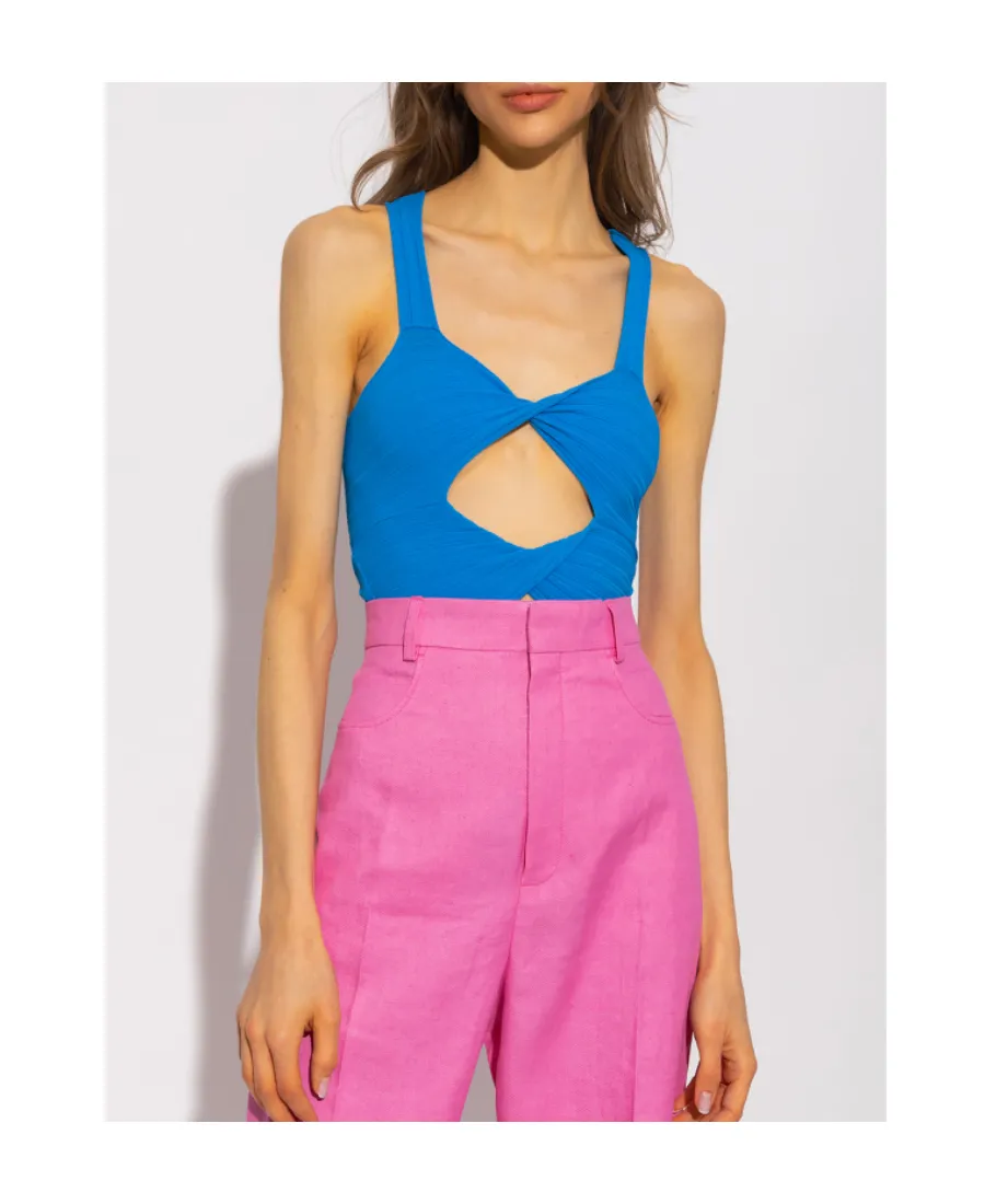 Ribbed Cutout Swimsuit