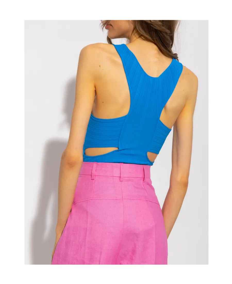 Ribbed Cutout Swimsuit