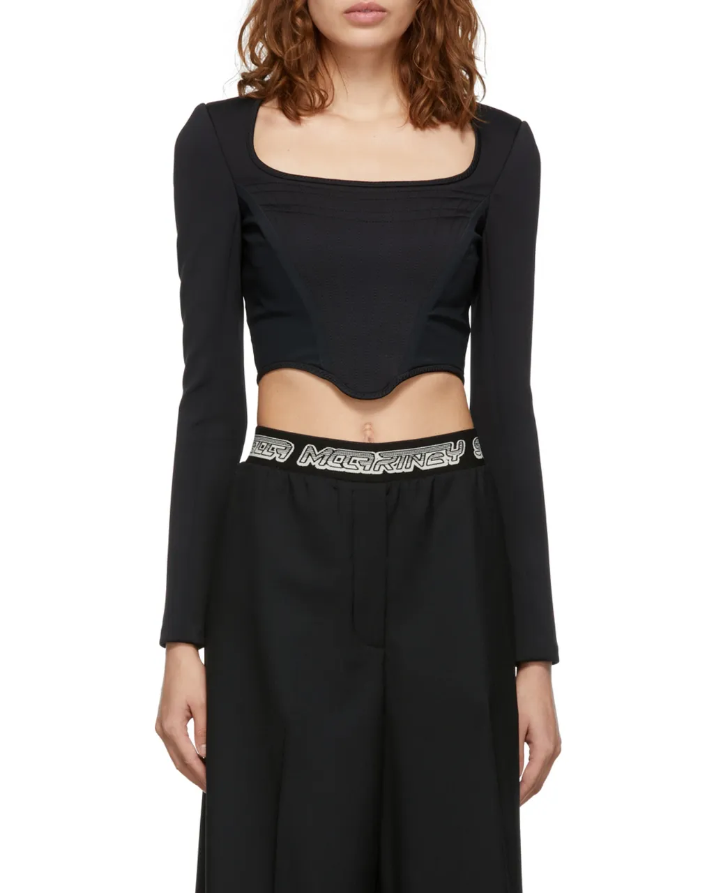 Panneled Long-Sleeve Top
