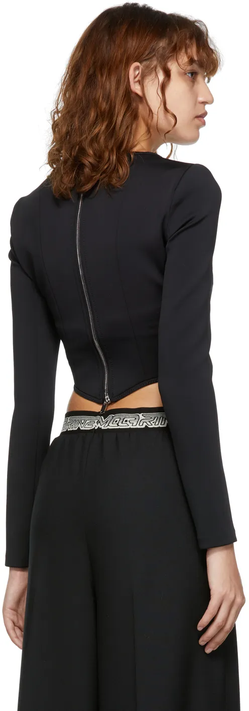 Panneled Long-Sleeve Top