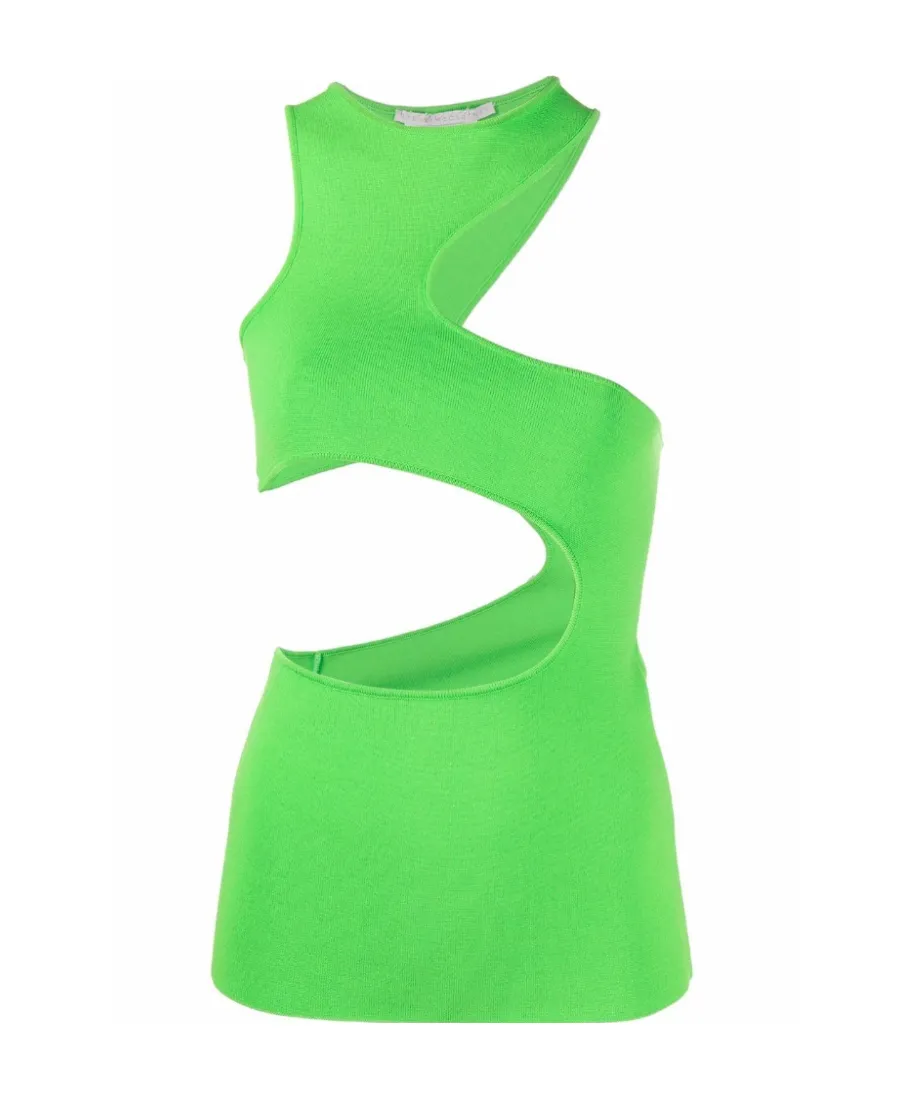 Cut Out Crewneck Tank Top