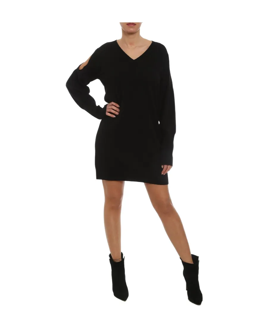 V-Neck Cut-Out Detailed Dress