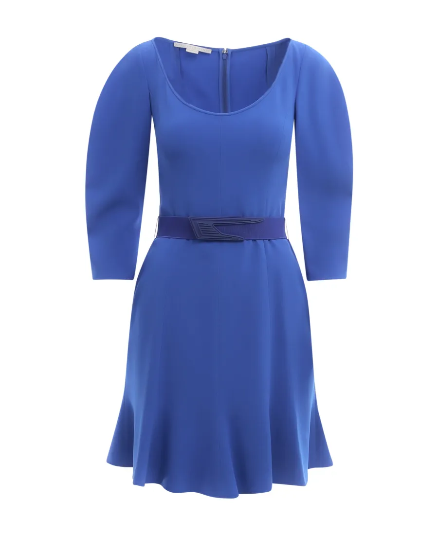 Belt Flared Mini Dress
