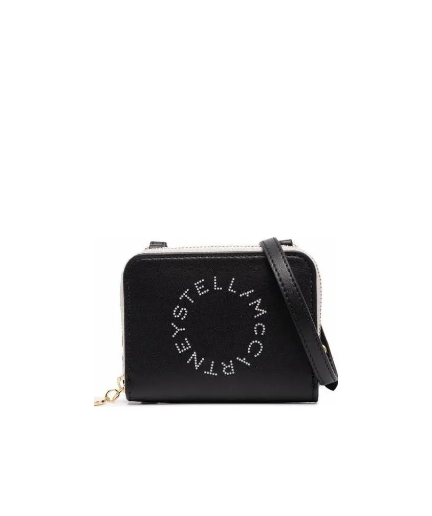 Logo Detailed Strapped Wallet