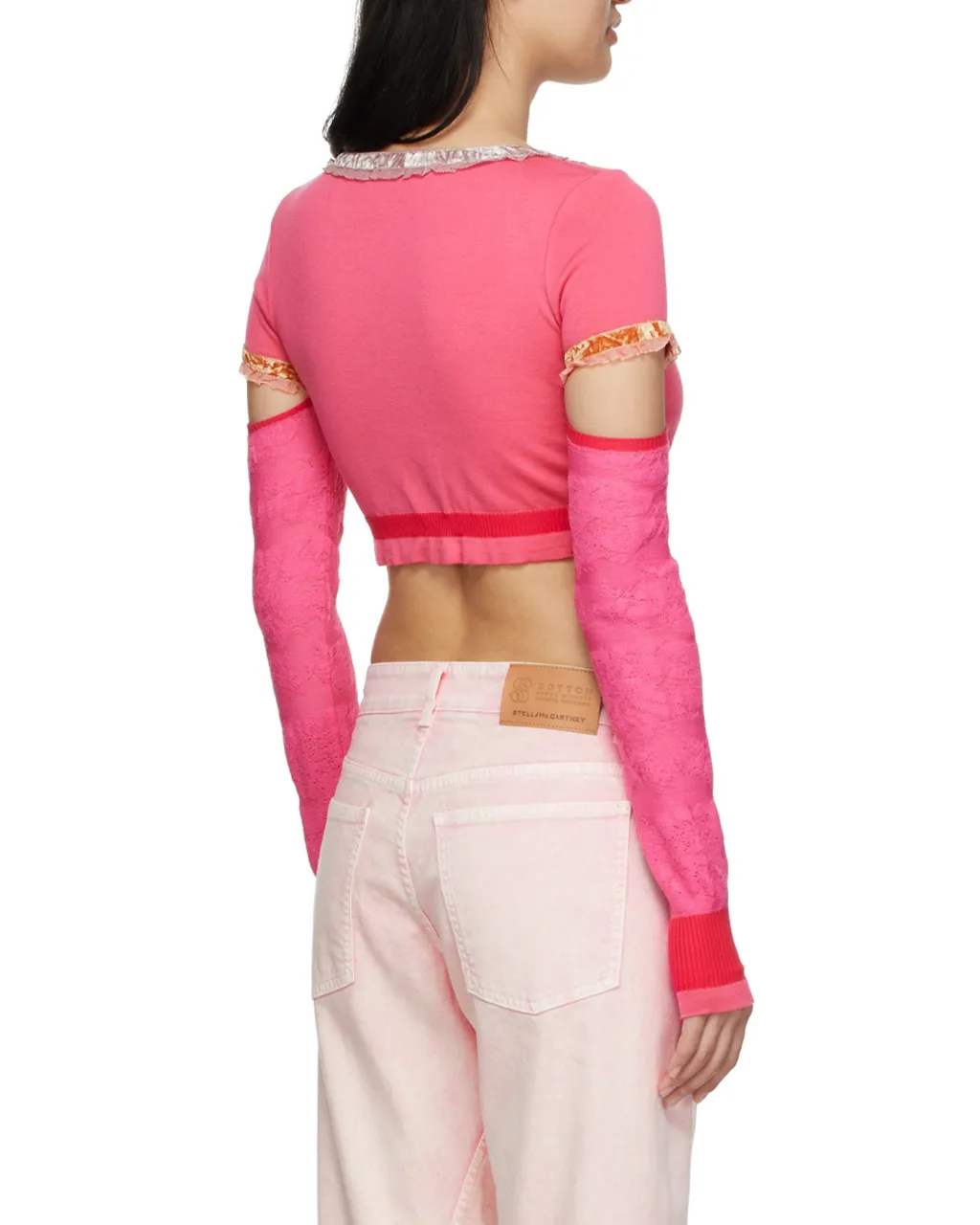Ruffle-Trim Cropped Cardigan