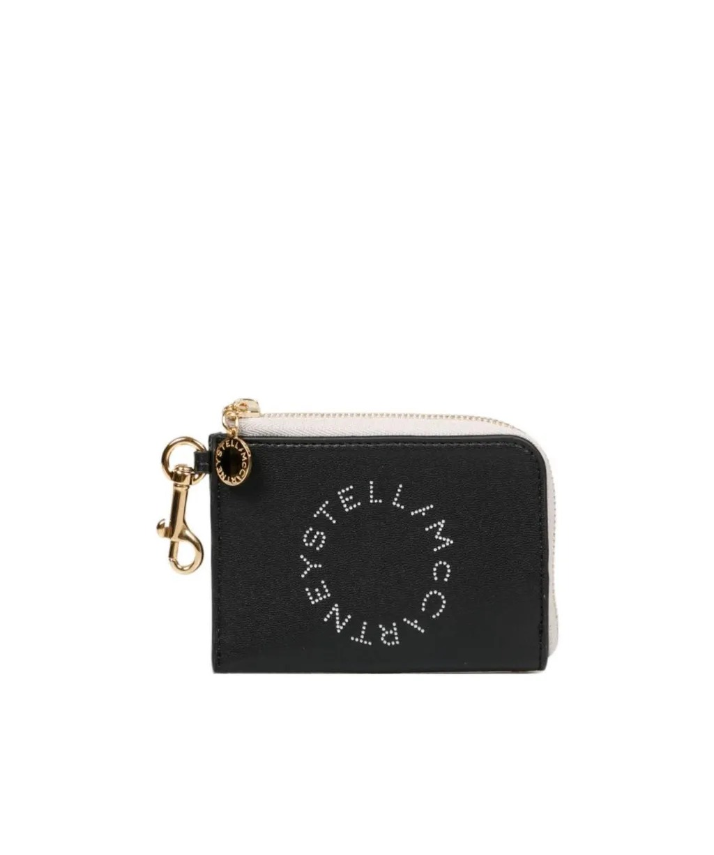 Logo Perforated Zipped Wallet