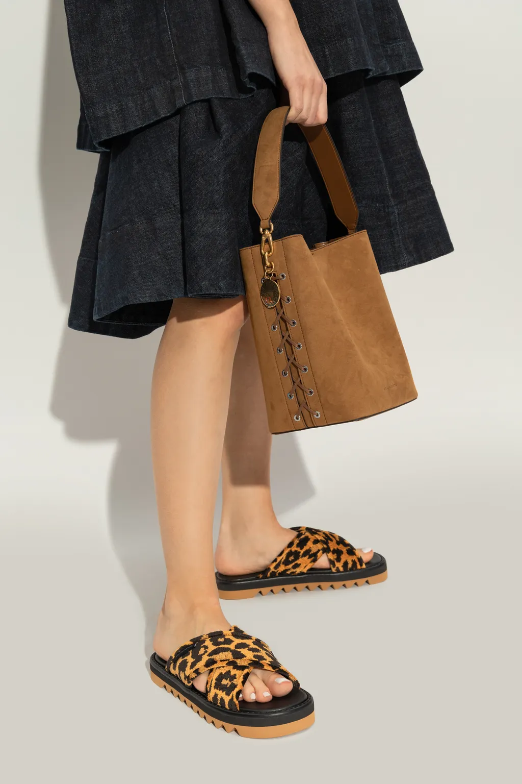Frayme Whipstitch Crossbody Tote Bag