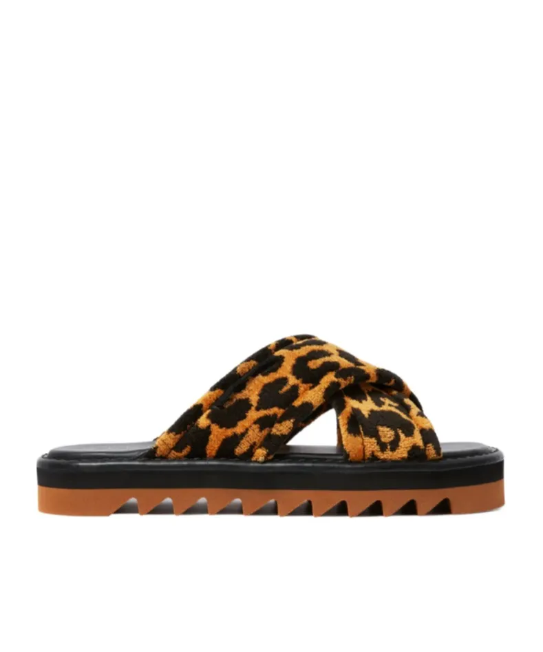 Sneak-Elyse Leopard Twisted Sandals