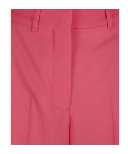Straight Leg Pleated Trousers