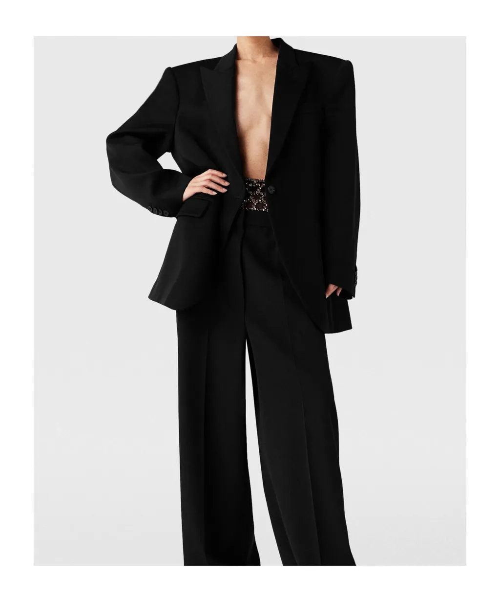 Oversized Peak Lapel Blazer