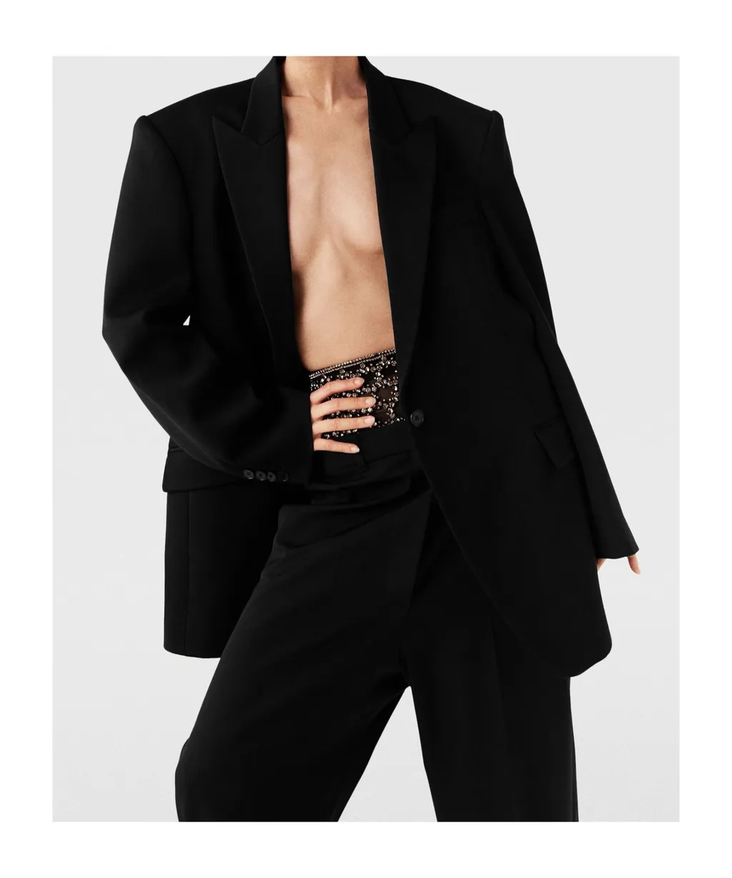 Oversized Peak Lapel Blazer