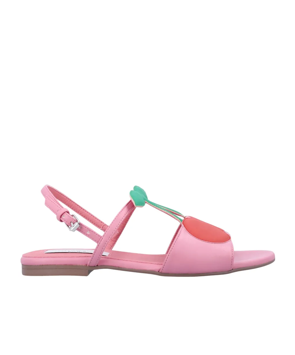 Cherry-Motif Open Toe Sandals