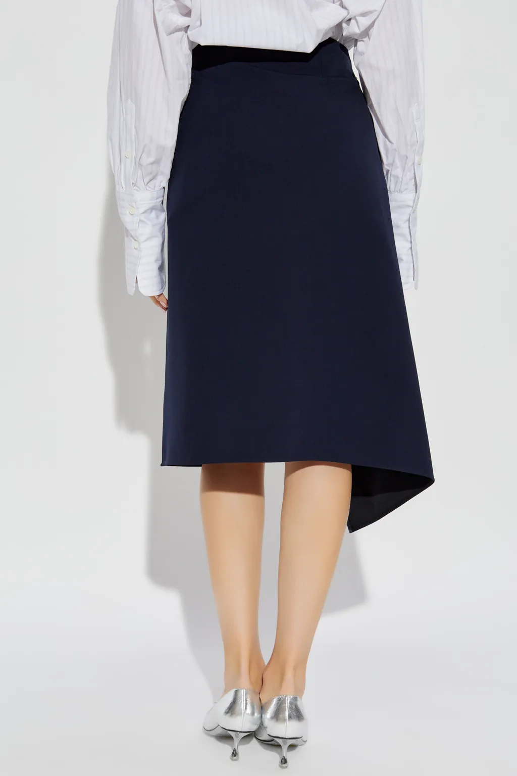 Chain-Detailed Midi Skirt