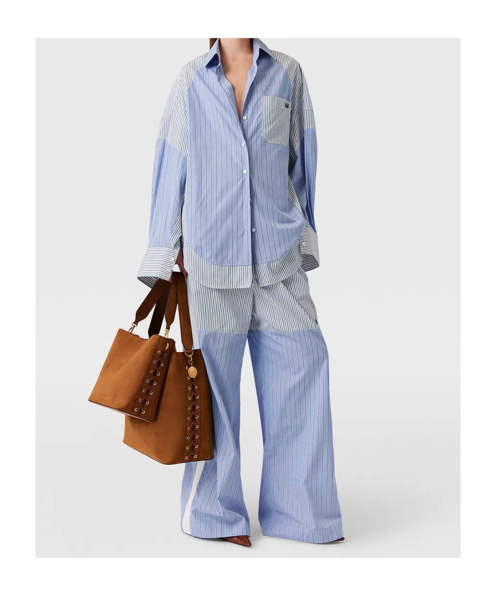 Striped Wide Leg Trousers