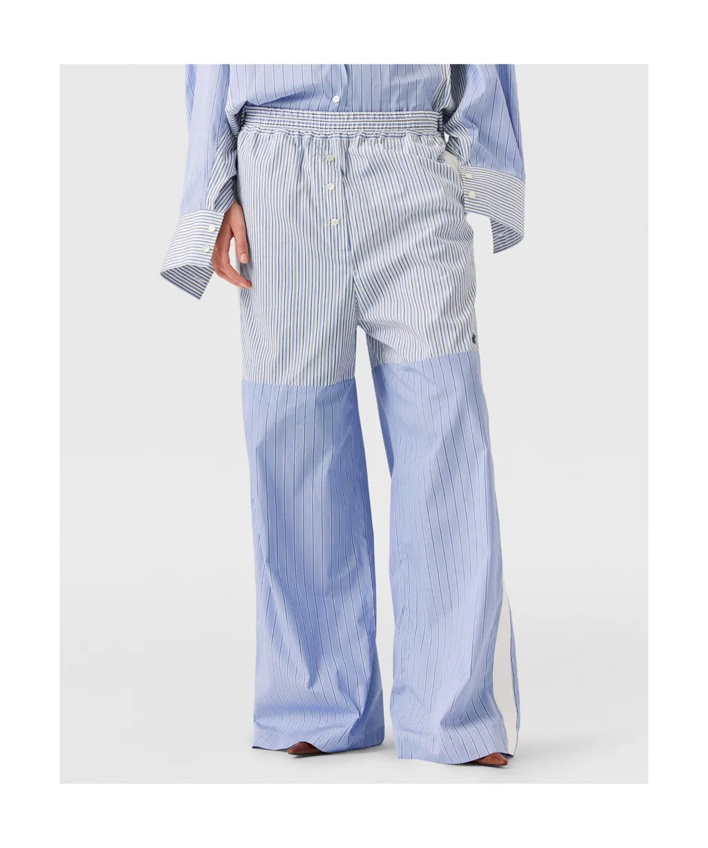 Striped Wide Leg Trousers
