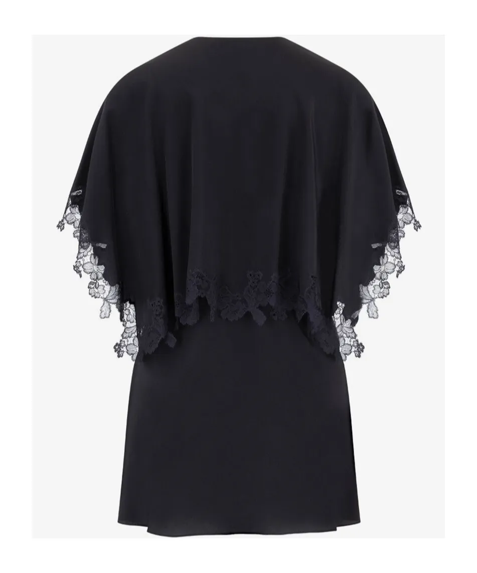 Lace-Detailing Blouse