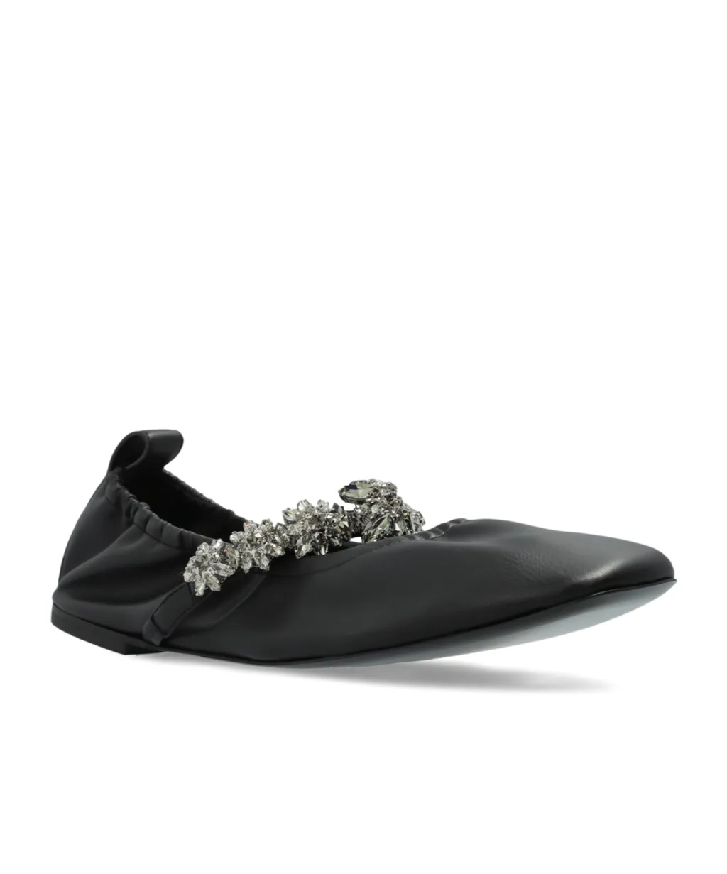 Elsa Crystal Strap Ballet Flats
