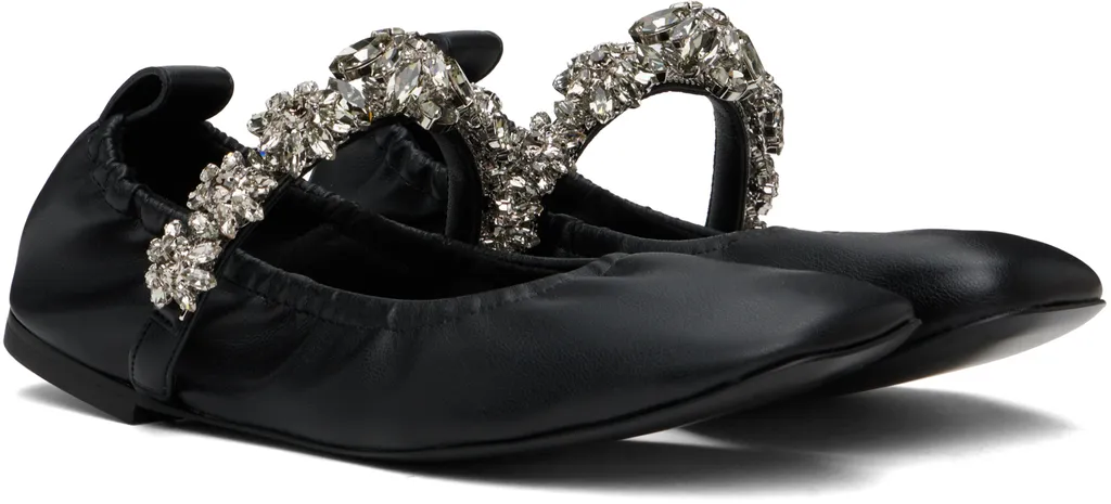 Elsa Crystal Strap Ballet Flats
