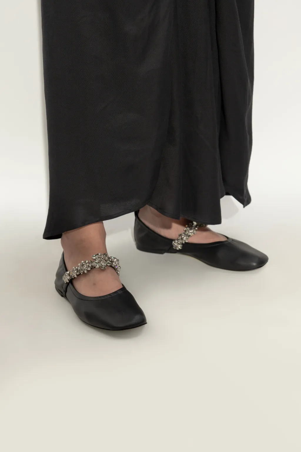 Elsa Crystal Strap Ballet Flats