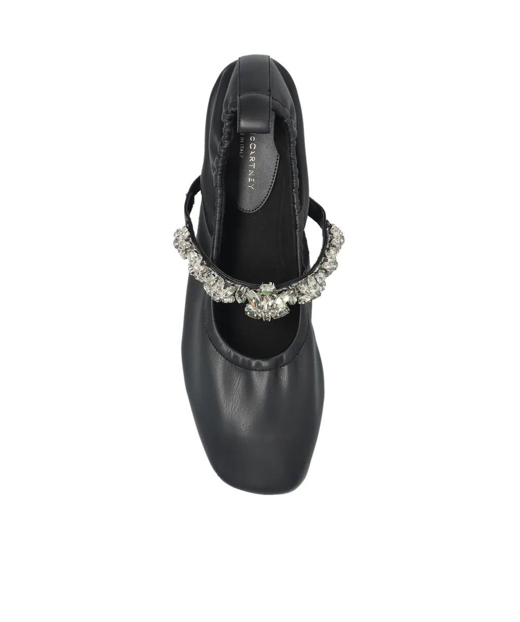 Elsa Crystal Strap Ballet Flats