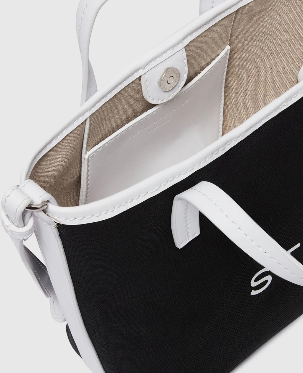 Logo Printed Open Top Bucket Bag