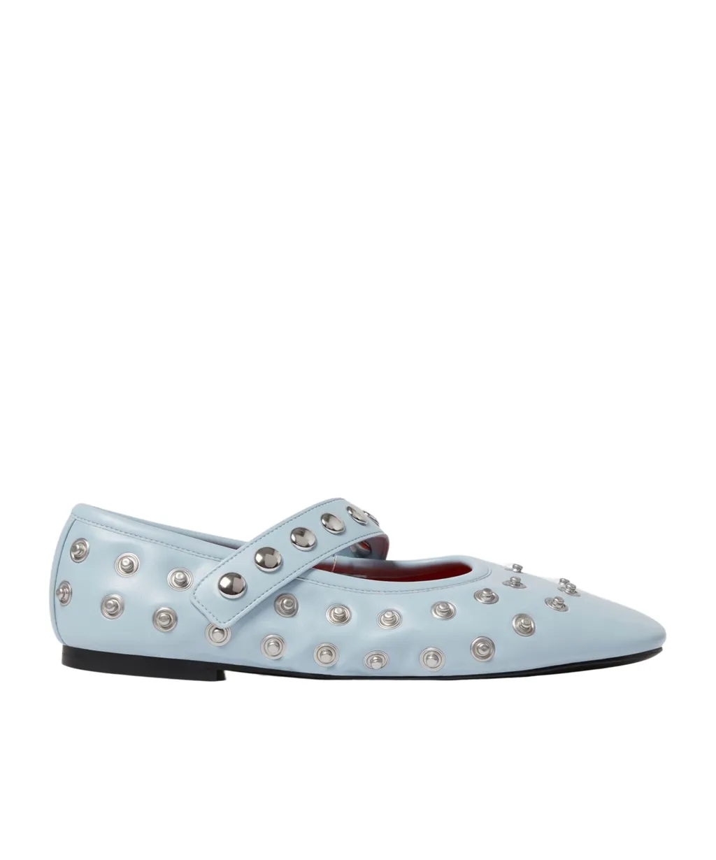 Ryder Popper-Studded Ballet Flats