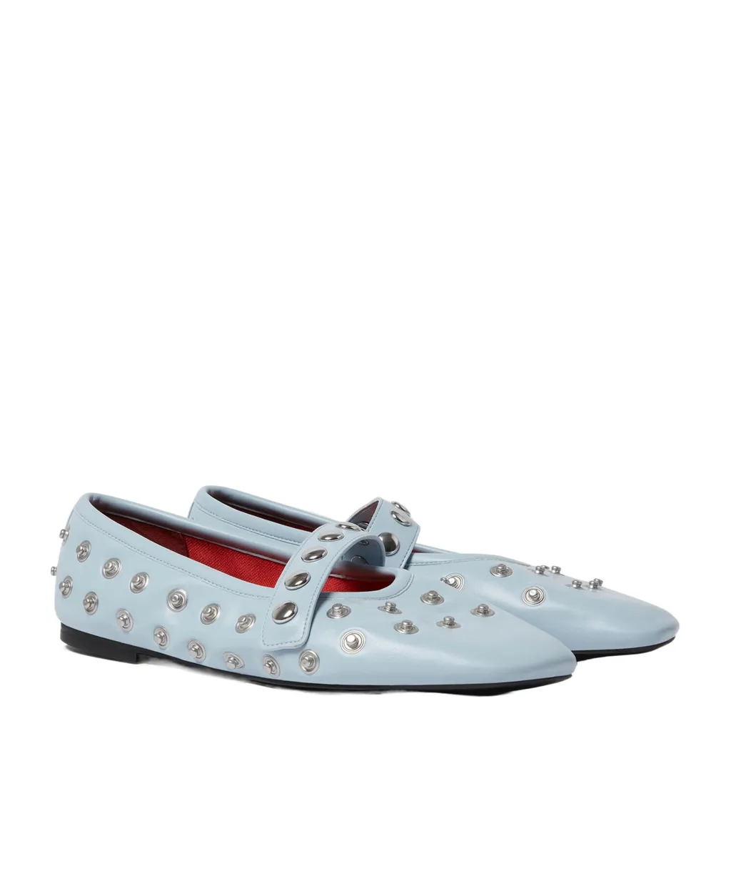 Ryder Popper-Studded Ballet Flats