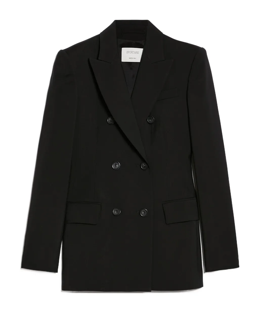 Double-Breasted Wool Suit Jacket
