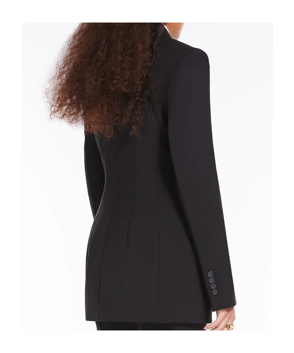 Double-Breasted Wool Suit Jacket