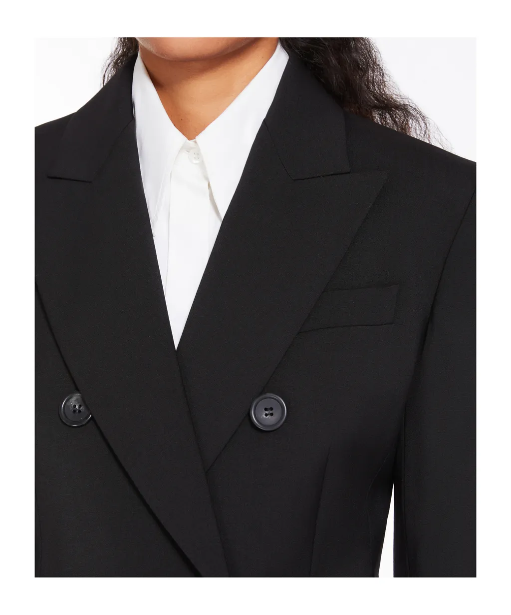 Double-Breasted Wool Suit Jacket