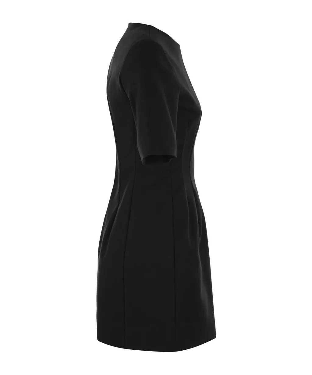 Crewneck Short-Sleeved Dress